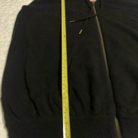 L.A.M.B. Black Hooded Sweater Vest - Picture 10 of 11